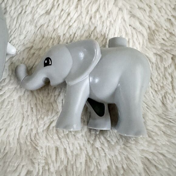 Lego Duplo Mom And Baby Grey Elephant Figures Zoo Animal Building Toy - Picture 2 of 6